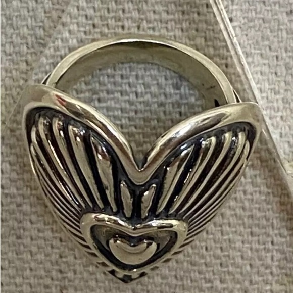Carolyn Pollack sterling silver Heart shaped ring Size 7 - Picture 5 of 8